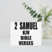 Carte Postale "2 Versets bibliques de Samuel KJV" Texte (Debout devant)
