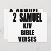 Carte Postale "2 Versets bibliques de Samuel KJV" Texte (Devant / Derrière)