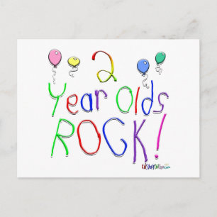 Carte Postale 2 Year Olds Rock !