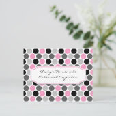 Carte Postale #2Cartes de recettes modernes en gris rose cercles (Debout devant)