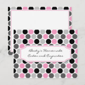Carte Postale #2Cartes de recettes modernes en gris rose cercles (Devant / Derrière)