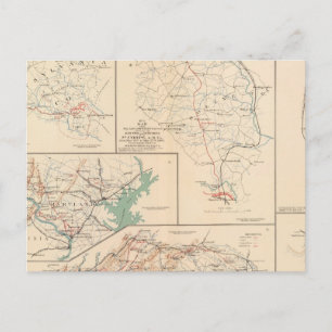 Carte Postale 2d Corps AN Va, camps, piquets, routes