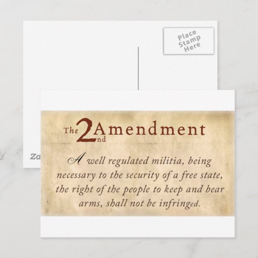 Carte Postale 2e amendement Vintage (Devant / Derrière)