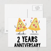 Carte Postale 2e anniversaire 2 ans (Devant / Derrière)