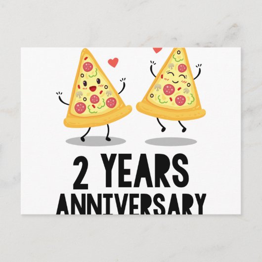 Carte Postale 2e anniversaire 2 ans (Devant)