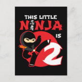 Carte Postale 2e anniversaire Fête d'enfants de 2 ans Petit Ninj (Devant)