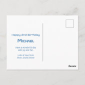 Carte Postale 2e anniversaire fusée spatiale | Grand collage pho (Dos)