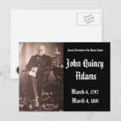 Carte Postale 2e Président des États-Unis John Adams (Devant / Derrière)