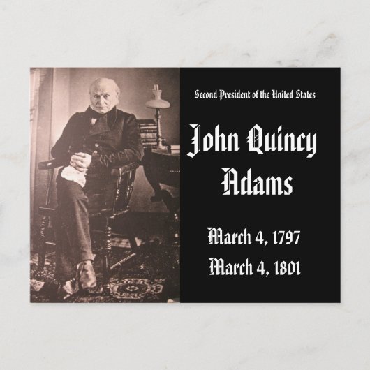 Carte Postale 2e Président des États-Unis John Adams (Devant)