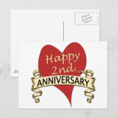 Carte Postale 2ème. Anniversaire (Devant / Derrière)