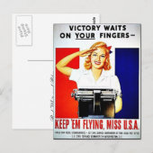 Carte Postale 2ème guerre mondiale volant2 (Devant / Derrière)