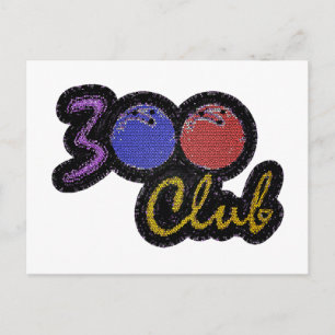 CARTE POSTALE 300 CLUB JEU PARFAIT EN BOWLING