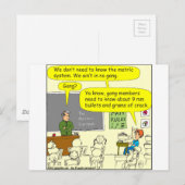 Carte Postale 303 système métrique dessin mathématique (Devant / Derrière)