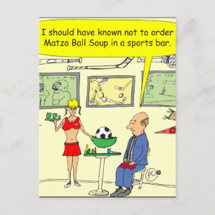 Carte Postale 307 matzo ballon bar de sport dessin animé