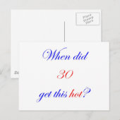 Carte Postale 30 à chaud (Devant / Derrière)