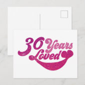 Carte Postale 30 ans - 30 Ans Aimés  (Devant / Derrière)