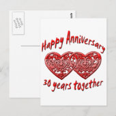 Carte Postale 30 ans ensemble (Devant / Derrière)