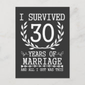 Carte Postale 30 ans mari et femme 30ème anniversaire de mariage (Devant)