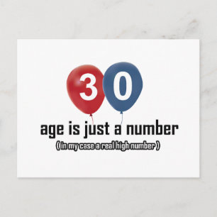 Carte Postale 30 ans rien qu'un nombre de conceptions