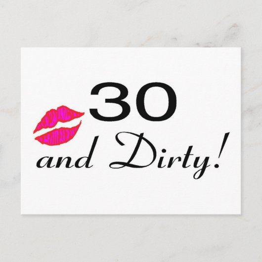 Carte Postale 30 Et Lèvres Sale (Devant)