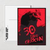 CARTE POSTALE 30 JOURS DE POULET (Devant / Derrière)