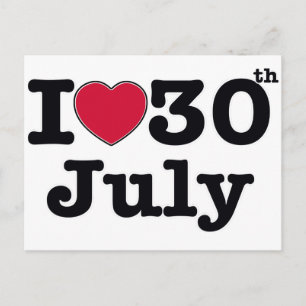 Carte Postale 30 juillet mon jour d'anniversaire