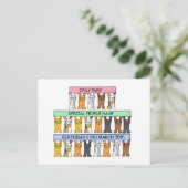 Carte Postale 30 mars Cartoon Cats (Debout devant)