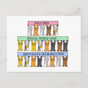 Carte Postale 30 mars Cartoon Cats