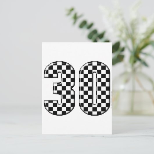 Carte Postale 30 numéro de course automobile (Debout devant)