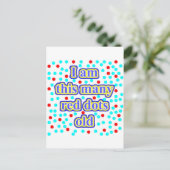 Carte Postale 30 points rouges vieux (Debout devant)