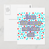 Carte Postale 30 points rouges vieux (Devant / Derrière)