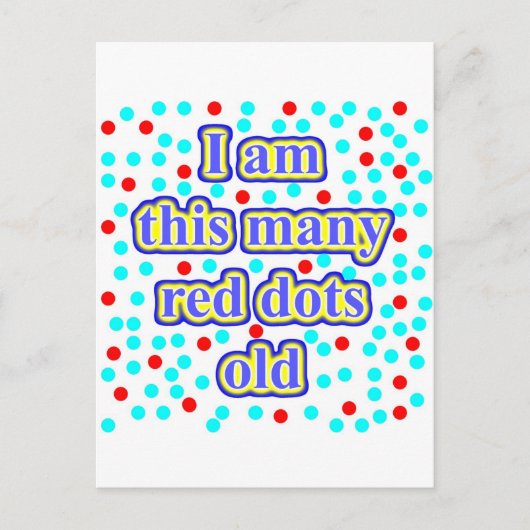 Carte Postale 30 points rouges vieux (Devant)