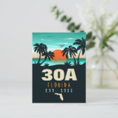 Carte Postale 30a Route Floride Retro Sunset Souvenirs 60s (Debout devant)
