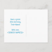 Carte Postale 30e anniversaire : Bold, amusant, simple, Arc-en-c (Dos)