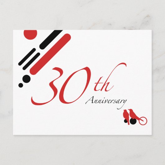 Carte Postale 30e anniversaire (mod birds) (Devant)
