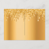 Carte Postale 30e anniversaire parties scintillant d'or enregist (Dos)