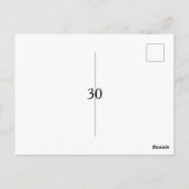 Carte Postale 30th birthday bold letter name date simple minimal (Dos)