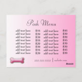 Carte Postale 311 Posh Pooch rose Zebra (Dos)