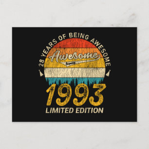 Carte Postale 32 Ans Anniversaire 1993 Superbe Cadeau pour 32ème