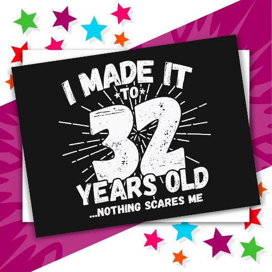 Carte Postale 32 Ans Sarcasme Mème Drôle 32e Anniversaire