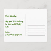 Carte Postale 32e Anniversaire: Bandes roses & Cœurs, Arc-en-cie (Dos)