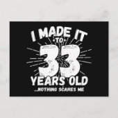 Carte Postale 33 ans sarcasme mème drôle 33e anniversaire (Devant)