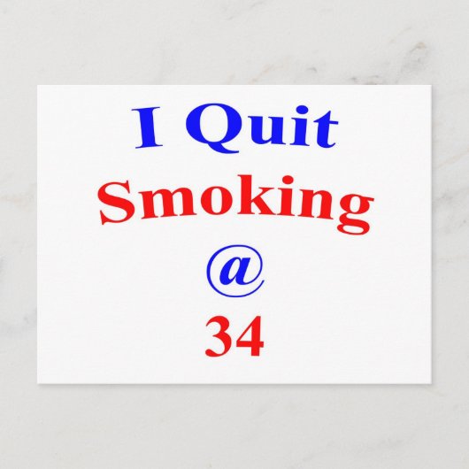 Carte Postale 34 J'Arrête De Fumer (Devant)