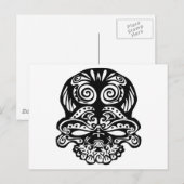 Carte Postale 355 Crâne tribal (Devant / Derrière)