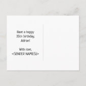 Carte Postale 35e anniversaire : Bold, amusant, simple, arc-en-c (Dos)