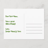 Carte Postale 35e anniversaire : Fun Hearts Motif, Arc-en-ciel 3 (Dos)