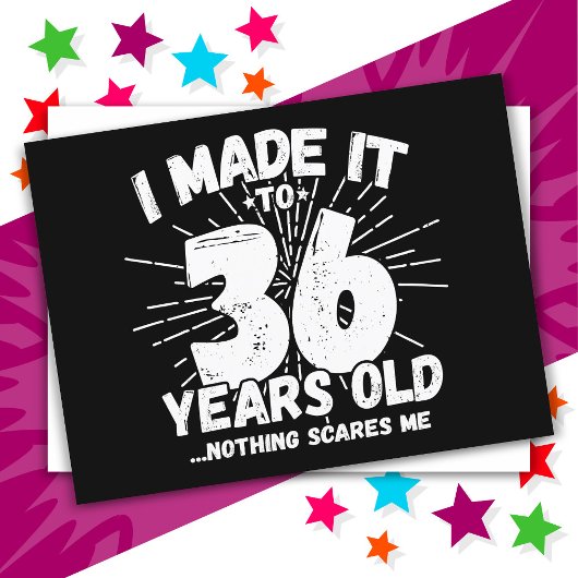 Carte Postale 36 ans sarcasm drôle 36e anniversaire