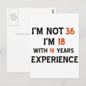 Carte Postale 36e anniversaire (Devant / Derrière)