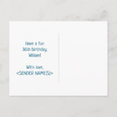 Carte Postale 36e anniversaire : Bold, amusant, simple, arc-en-c (Dos)