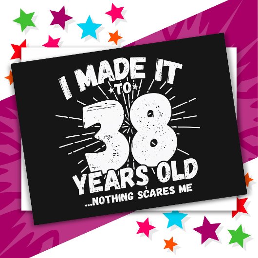 Carte Postale 38 ans drôle mème anniversaire 38 ans